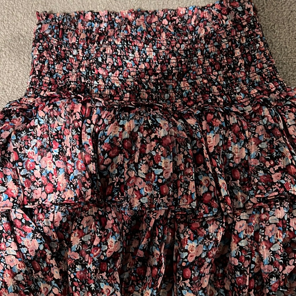 floral mini skirt